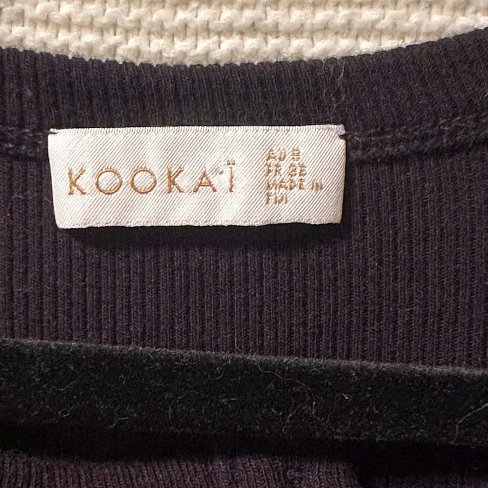 Kookai Asymmetrical Knit Top Black - Picture 2 of 5